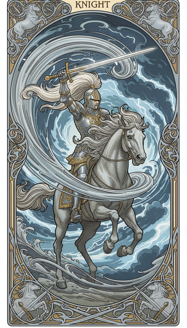 Knight of Swords tarot card